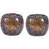 SODIAL Portacandele In Vetro A Mosaico/Portacandele da Tè/Vaso/Portapenne, Candela8792