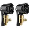 LINLINOI 2 pezzi valvola francese su adattatore auto - Ottone universale per bicicletta/moto