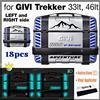 BLACK DOVES GRAPHICS 18pz Adesivi Compatibile con Suzuki V-Strom 1000 per GIVI Trekker 33lt, 46lt Valigie Laterali Strisce Rifrangenti (LEFT and RIGHT side) (Nero/Blu)