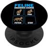Purrfectly Untrainable Felines Corso di obbedienza felina divertente formazione per gatti PopSockets PopGrip Adesivo