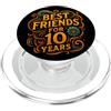 Wahre Freundschaft seit 10 Jahren Jubilä Motivo con scritta in lingua tedesca Beste Freunde seit 10 Jahren Freundschaft PopSockets PopGrip per MagSafe
