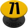 Leggende dello sport Squadra sportiva numero nero n. 71 PopSockets PopGrip Adesivo