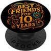 Wahre Freundschaft seit 10 Jahren Jubilä Motivo con scritta in lingua tedesca Beste Freunde seit 10 Jahren Freundschaft PopSockets PopGrip Adesivo