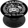 Cute Board Chinese Game Mahjong Player L Divertente Mahjong Amore Giocare Gioco Cinese Mahjong Perline Piastrelle PopSockets PopGrip Adesivo