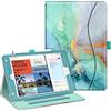 FINTIE Custodia per iPad Mini 5 2019 / iPad Mini 4 2015 - [Multi-angli] Folio Pieghevole Cover Protettiva Case con Auto Svegliati/Sonno (con Tasca per Le Schede), Emerald Marble