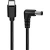 goobay Cavo USB-C a DC 5V 3A con spina ad angolo retto - 0,5 m, USB-C maschio a DC 5,5 x 2,5 mm, cavo di alimentazione per router, altoparlanti, mini dispositivi, nero, 78968