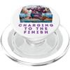 Cute Athletic Hippo Animal Running Team Carica fino al traguardo Funny Running Hippo Marathon Runner PopSockets PopGrip per MagSafe