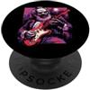 Halloween Retro 80s 90s Funny Pop Art Sc Karl Marx Lupo mannaro Suonare Chitarra Comunista Comunista Musica PopSockets PopGrip Adesivo