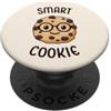 Funny Food Pun Wordplay Cute and Adorabl Smart Cookie Carino Kawaii Cibo Davvero Smart Love Cookies PopSockets PopGrip Adesivo