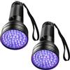 BAIFULAI UV Torcia: 2 Pezzi 51 LED Torcia a Luce Nera, Rilevatore di Urina per Animali Domestici, Multifunzionale per ispezioni igieniche (14.6 * 5.6 * 3.5cm/Nero)