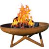 Generic Braciere da Giardino, Bracere da Giardino Esterno, Corpo Vasca in Acciaio Corten Ispessito for Barbecue a Falò a Pellet sul Patio, Giardino, Picnic in Cortile, 5-7 Persone