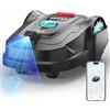 YARDCARE M800Plus Robot tagliaerba senza filo perimetrale, fino a 800 m², posizionamento GPS + visione IA, percorsi a U, robot tosaerba con App, ricarica automatica, rilevamento di 150 ostacoli