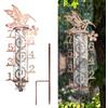 DTYGUIXE Pluviometro da Giardino Misuratore Pioggia in Vetro,Pluviometro per Uccelli con Picchetto di Terra, Misuratore Pioggia in Vetro con Staffa in Metallo per Giardino Cortile Prato Recinzione