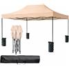 Arreditaly Gazebo Professionale 3x4.5 M Richiudibile Automatico In Acciaio Con Telo Oxford 1200D PVC Impermeabile e Anti UV Struttura a Fisarmonica con Sacche Zavorra e Borsa Trasporto Sagre Feste (Beige)