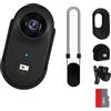 Nucelit Fotocamera sportiva compatta indossabile con supporto custodia impermeabile 1080P video per avventura viaggio Vlog fotocamera sportiva per ciclismo