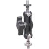 Nucelit Staffa in metallo rotante completa Doppia adattatore a vite da 1/4 di pollice per DSLR Smartphone Action Camera Montaggio Attrezzatura Stabile Montaggio Doppio Disco Metallo Adattatore a vite
