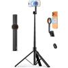 ANXRE 180 cm Magnetico Treppiede Bastone Selfie, Treppiedi da tavolo e da viaggio, Supporto per cellulare treppiede con telecomando compatibile con iPhone Android