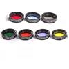 JTSF 7pcs Oculare filtro Telescopi astronomici Telescopi da 1,25 pollici Occular Les Planet e filtro nebulosa Moon SkyGlow 7 Colore