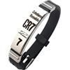 GAUEIOUR Bracciale GAUEIOUR CR7 con stella del calcio, bracciale commemorativo sportivo personalizzato in acciaio inossidabile e silicone con firma, gioielli regolabili per tifosi di calcio regalo