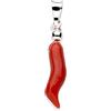 Antonino De Simone Ciondolo Portafortuna Con Corno in Corallo Rosso del Mediterraneo, Montato in Argento Bianco 925, Disponibile Anche in Dorato. Peso Circa 0,8 Grammi