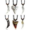 Ymimanchil Collana con dente di squalo per ragazzi estate collana con denti di squalo per uomo collana da surfista in pelle con ciondolo a dente di squalo collane per donne, altri, altri, Altro, Altro