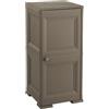 MA MAISON Mobile Bagno Salvaspazio 2 Ante in Plastica Wengé 40x43x85,5 cm - Armadietto Contenitore con Ripiano Interno per Asciugamani, Carta Igienica e Organizzazione Bagno (Taupe Scuro)