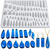 ZYJBD Stampi in Silicone per Gioielli,stampini per resina epossidica trasparente,41 paia di forme,per Creazione di Gioielli, Ciondoli e Orecchini,per Resina Epossidica e UV, Fai da Te Collane e Accessori