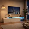 BLSYHDH Mobile TV LED 200 cm, armadio per TV, panca TV, mobile TV per soggiorno, panca TV moderna in legno con tre scomparti di stoccaggio, armadio basso per soggiorno interno