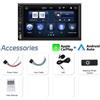 StarTech Autoradio - 2-DIN CarPlay/Android Auto wireless MP5 - Touchscreen da 17,8 cm - 1024x600 - FM - 2 porte USB - Comandi al volante (SWC) - Microfono incluso