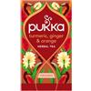 Pukka Herbs Turmeric Active, Tisana Biologica, Con Zenzero, Curcuma, Ortica e Arancia, Ideale Per Rimanere Attivi, 1 Confezione, 20 Filtri