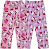 Hello Kitty Pantaloni Pigiama da Donna, 100% Cotone, Confezione da Due, Colore Rosa, Taglia 13-14 Anni