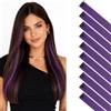 Silk-co Extension Capelli Colorti con Clip, Viola Scuro, 10 Ciocche Singole Lisci Lunghi 55cm per Sfumature Feste Halloween Cosplay