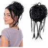 CAISHA Parrucchino Jumbo Elastico Per Capelli Acconciature Da Sposa Chignon Ondulato Nero G1D