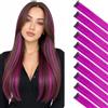 Silk-co Extension Capelli Colorti con Clip, Viola, 10 Ciocche Singole Lisci Lunghi 55cm per Sfumature Feste Halloween Cosplay