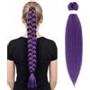 XETHI Extensioni per Capelli Viola 65 cm | Parrucca Sintetica Viola per Bambini | Ciocche per Treccine Donna e Bambino | Coda di Cavallo per Cosplay e Uso Quotidiano