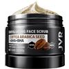 JVR Scrub per il viso 240ml, JVR Face Scrub uomo, Scrub viso corpo caffè, la pulizia profonda dei pori del viso, riduce le impurità della pelle, L'acne o i punti neri, Idrata e illumina la pelle