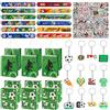 Clvsyh Set di 86 bomboniere per bambini, con 12 bracciali, 12 portachiavi, 12 sacchetti regalo, 50 adesivi, decorazione per gli ospiti, per ragazzi e ragazze