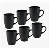 Spetebo Set di 6 tazze da caffè da 340 ml - nero opaco - tazza da caffè con manico - tazza da tè in porcellana