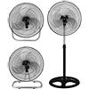 Melchioni Family MF1712TRIO Ventilatore 45cm 3 velocità Tavolo-Piantana-Parete, Acciaio