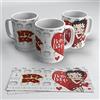 newseny Betty Boop Tazza regalo per i fan della ragazza Flapper più famosa - Merch | 320 ml (cuore rosso)