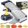 MASTERTOP Mandolina Affettatrice Professionale, Mandoline Giapponese per Verdure, Mandolina Vegetale Regolabile con Lame Affilate, Affetta Verdure Cucina in Acciaio Inox per Patate, Carote (Giallo)