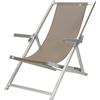 Totò Piccinni SDRAIO SALENTO in alluminio pieghevole con 4 posizioni mare spiaggia piscina giardino (Tortora)