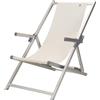 Totò Piccinni SDRAIO SALENTO in alluminio pieghevole con 4 posizioni mare spiaggia piscina giardino (Beige)