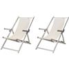 Totò Piccinni SDRAIO SALENTO in alluminio pieghevole (Beige 2 Pz)