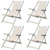 Totò Piccinni SDRAIO SALENTO in alluminio pieghevole (Beige 4 Pz)