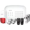 DAEWOO Sistema di allarme connesso WIFI/GSM modello HOME con sirena e batteria integrata, RFID, fornito con 11 accessori, sirena esterna, compatibile con le telecamere DAEWOO