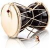 The Great Indian Bazaar Global Village Bazaar, Damaru popolare indiano classico in legno e pelle fatto a mano, tamburo a mano, set di percussioni, collezione decorativa, mondo musicale, strumenti musicali, Marrone, 15 cm