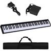 RELAX4LIFE Tastiera Musicale a 88 Tasti, Pianola Portatile con Custodia,128 Ritmi e Toni, Pedale Sustain, MIDI, USB e Funzione di APP Bluetooth