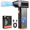 Beloving Electric Air Duster - Soffiatore elettrico ad aria compressa a 3 velocità, 130.000 giri/min, mini soffiatore elettrico con batteria, per computer, tastiera, casa, esterno e auto
