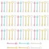 NIYATA Set di 60 penne a forma di chiave, gel penna, penna, penna, penna, penna gel per documenti, colore nero, 0,5 mm